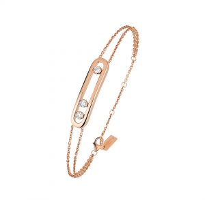 Messika My Move Baby Pink Leather Bracelet