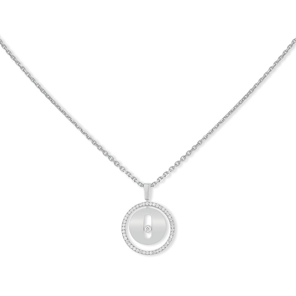 Messika Lucky Move diamond necklace in white gold Ref. 07396-wg - Mamic 1970