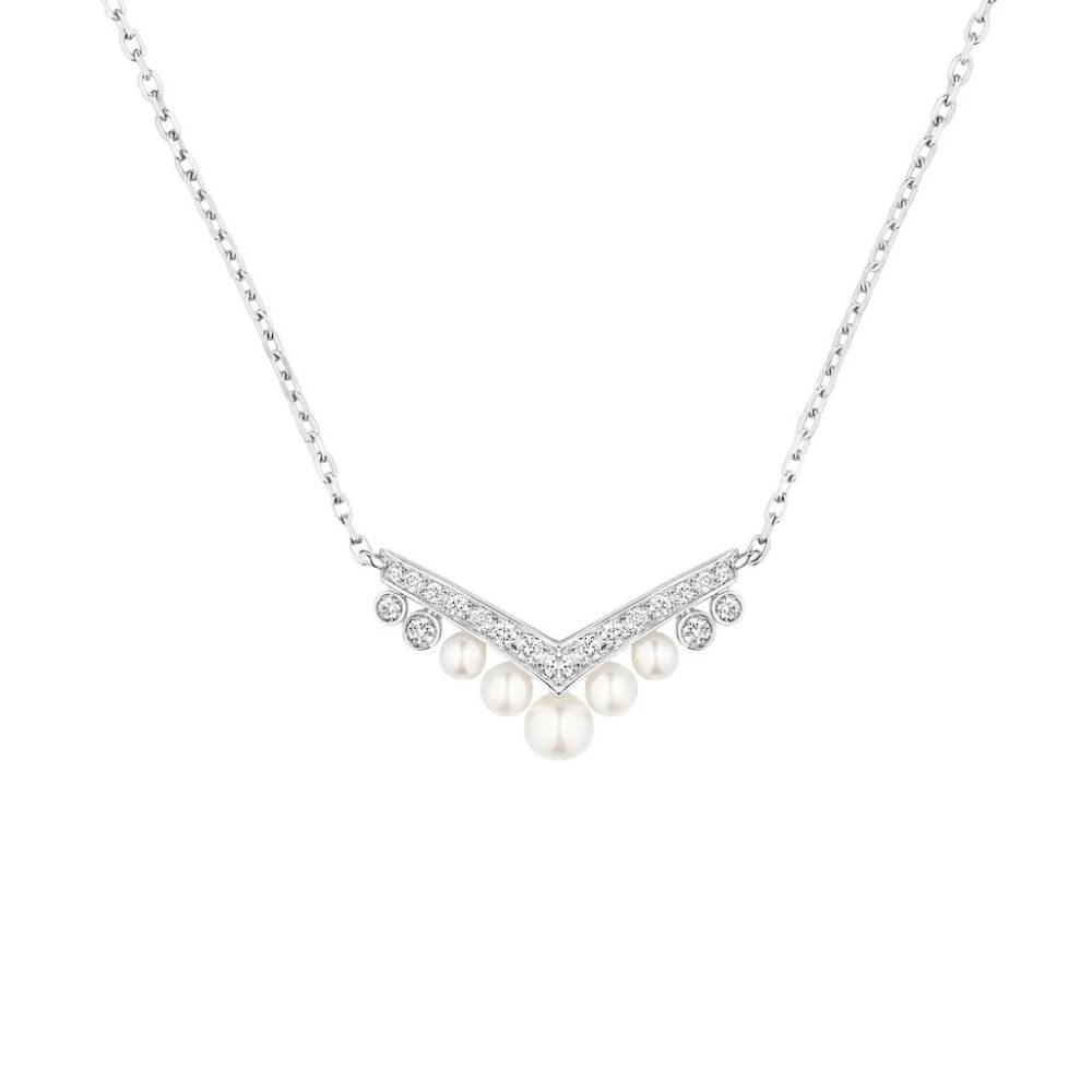 Chaumet Josephine Diamond And Pearl Necklace Ref 084966 Mamic 1970