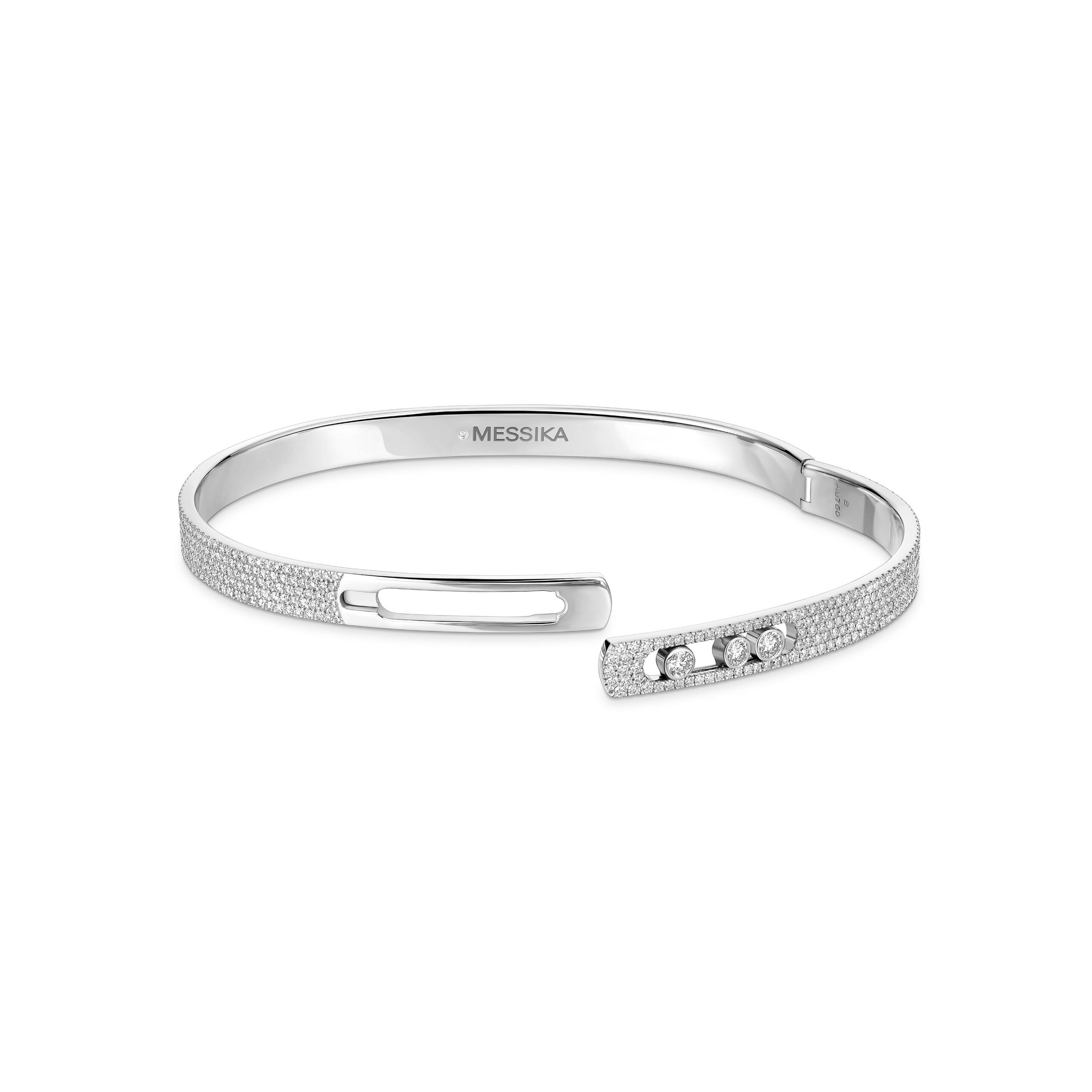 Messika Paris Bangle Move Noa PM Full Pavé 12721 WG - Mamic 1970