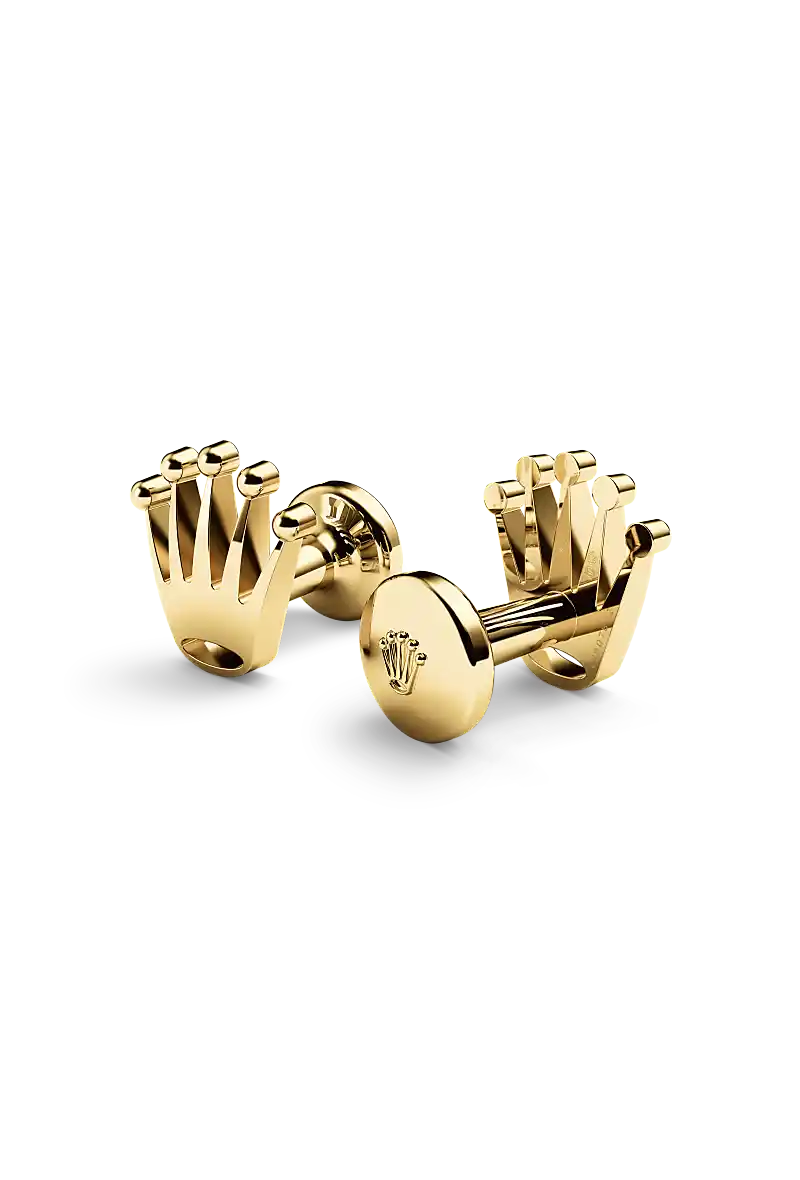 Rolex ‘Crown’ cufflinks in 18 ct yellow gold a1018 at Mamić 1970