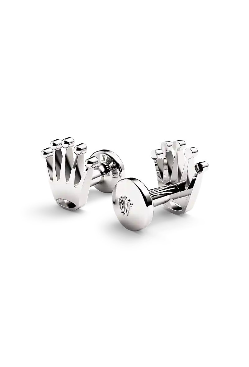 Rolex ‘Crown’ cufflinks in 18 ct white gold a1019 at Mamić 1970