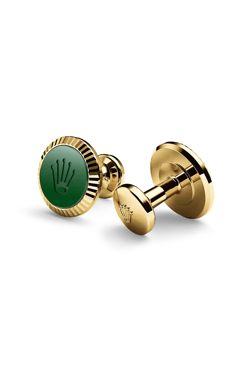 Rolex ‘Fluted’ cufflinks in 18 ct yellow gold a1038 at Mamić 1970