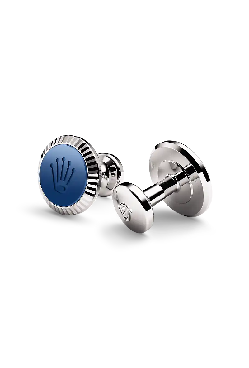 Rolex ‘Fluted’ cufflinks in 18 ct white gold a1039 at Mamić 1970